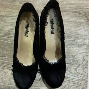 Unlisted Black Lace Trim Heels